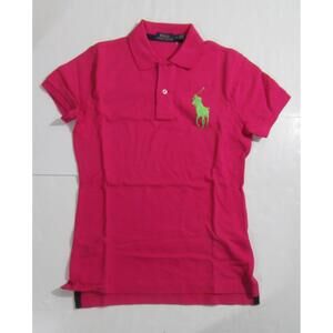Polo Ralph Lauren Womens Big Pony  Shirt Hibiscus Pink Small S NWT